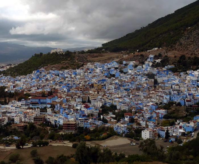 Chefchaouen, Morocco city view.