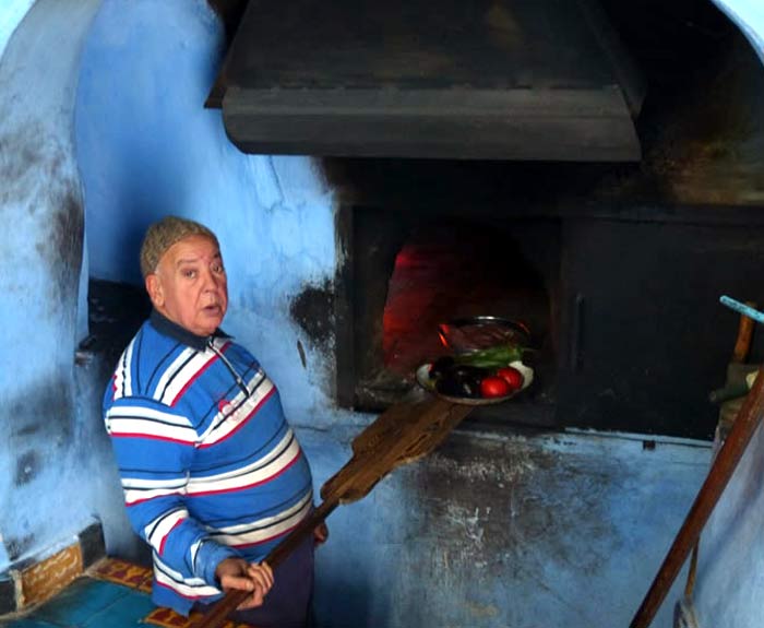 Large wooden-fired bakery oven.