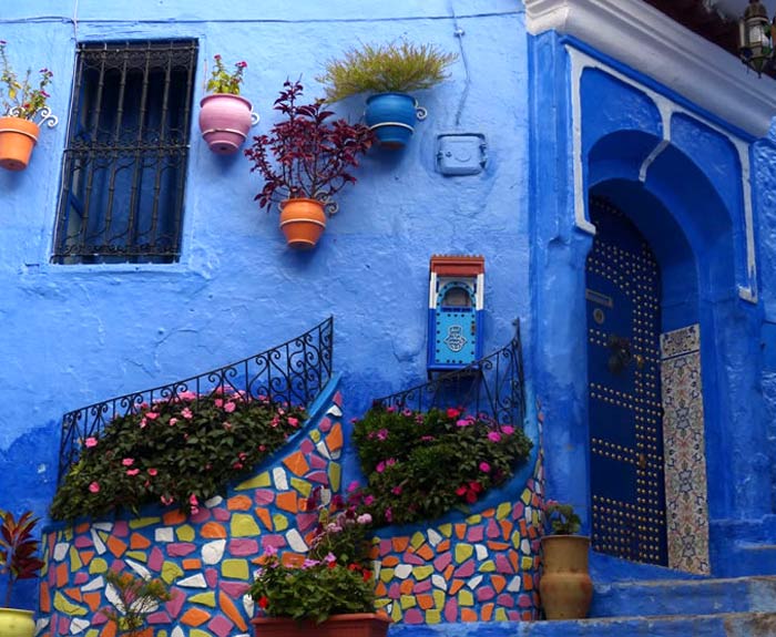 Blue-washed Chefchaouen, Morocco, the Blue City.