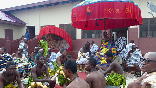 The King meets with his community.