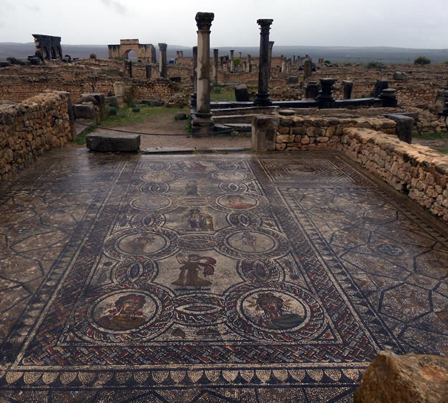 Volubilis is a partly excavated Berber and Roman city in Morocco.
                      