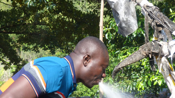 Robin driving the safari jeep. 