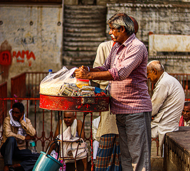 People on Street Market