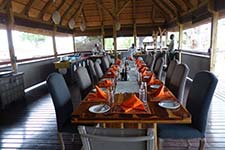 Table setting at Chitabe Camp