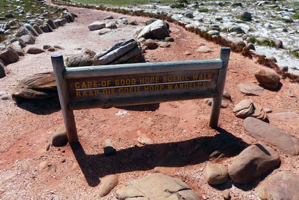 Cape Good Hope Scenic Walk sign.