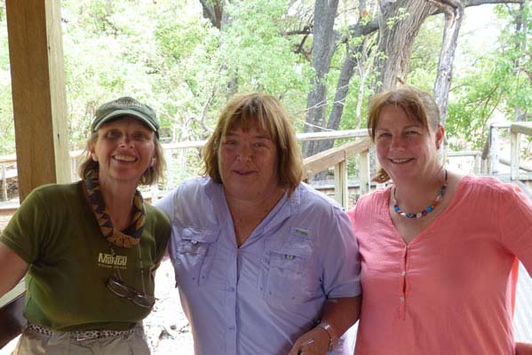 Trio of guests at Chitabe.