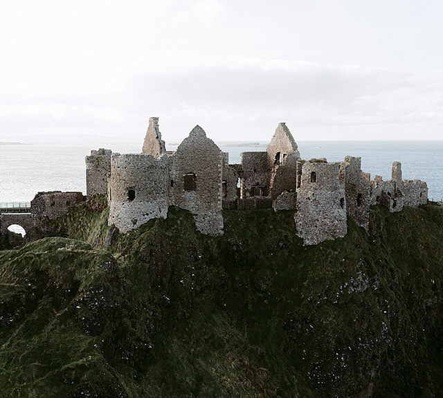 A photo of Dunluce Castle in County Antrim, Northern Ireland