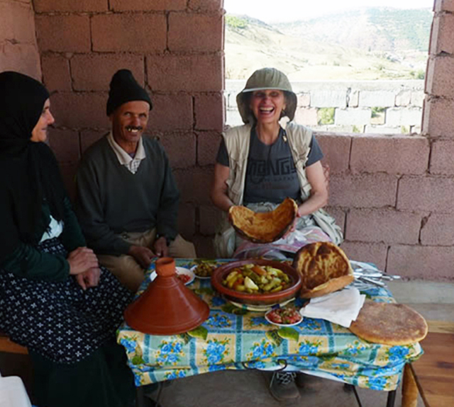 Moroccan dining in the open air.