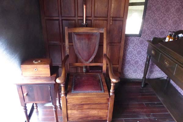 Ornate furniture at Jack's Camp.
                        