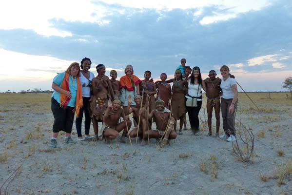 Happy photo of Africans with Safari guests.