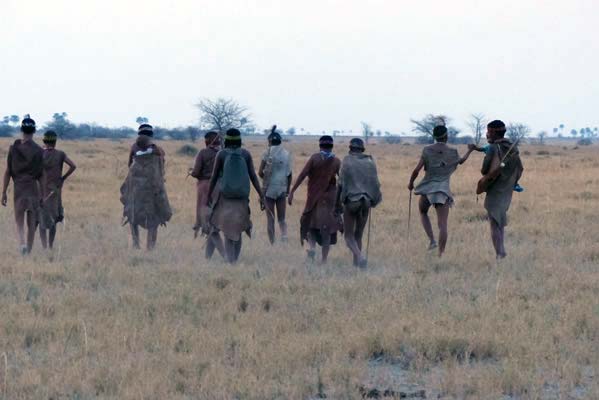 African men on the Savanna.