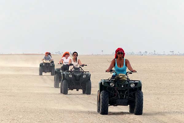 Girl power on the open sand near Jack's Safari Camp.