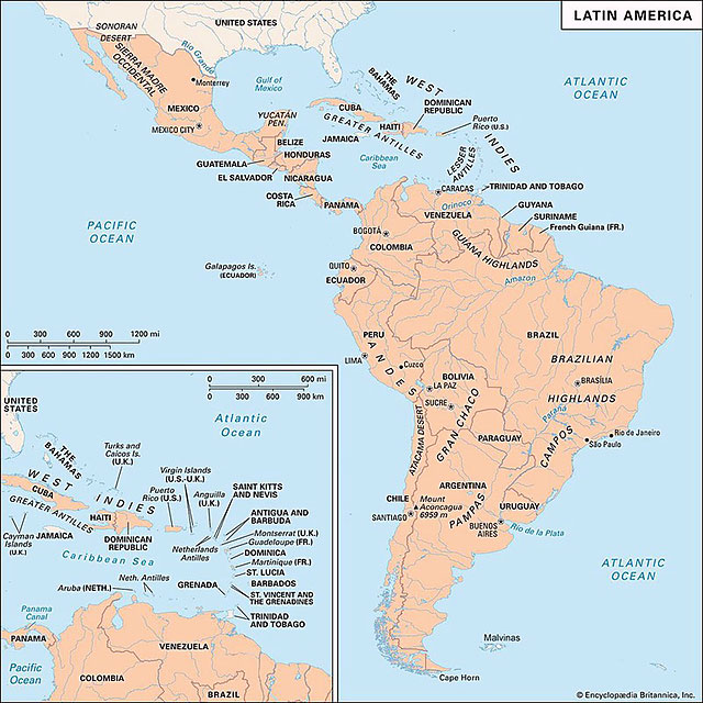 Map of South America