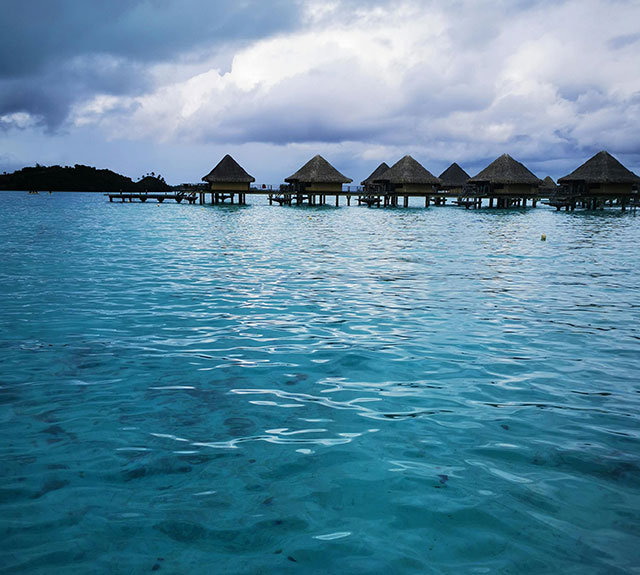 Huts on water, Bora Bora 