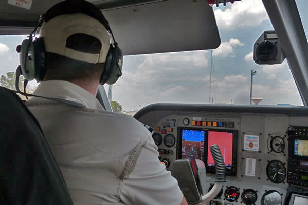 Landing at Safari Camp.