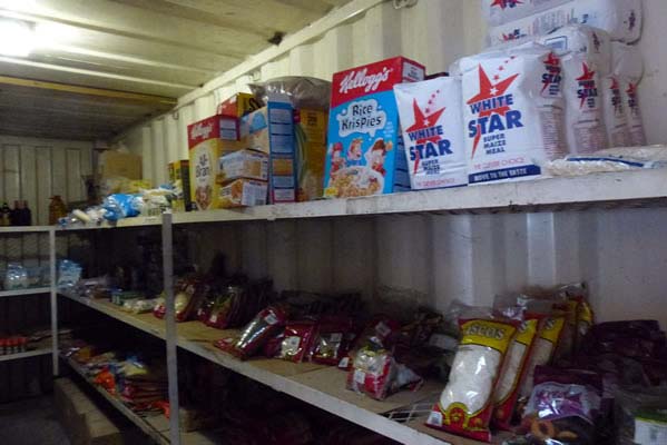 The pantry at Savuti Camp.