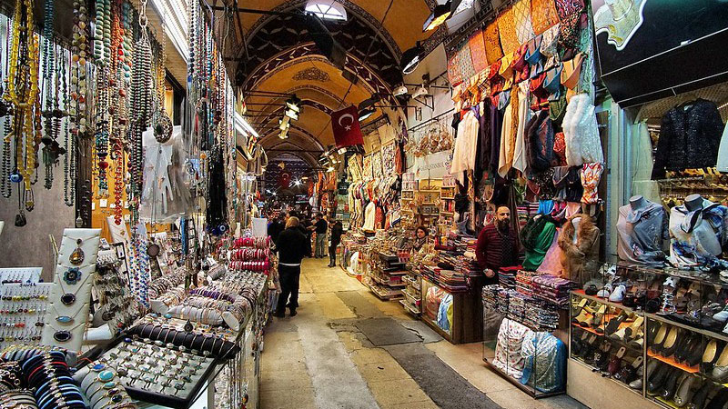 Marrakech Market with an assortment of handbags, fabrick, and gift items