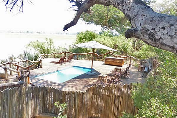 The swimming pool at Tubu Tree Camp.